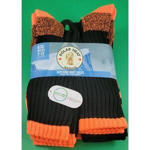 Polar Heat Nanuuq Men's Winter Boot Socks 6 Pairs - Shoe Size 7-12